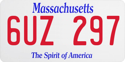 MA license plate 6UZ297