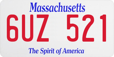 MA license plate 6UZ521