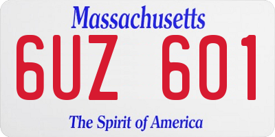 MA license plate 6UZ601