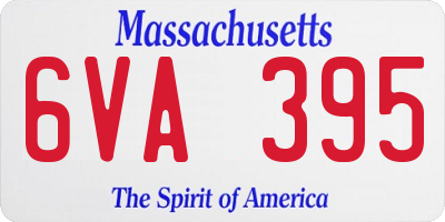 MA license plate 6VA395
