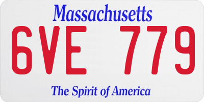 MA license plate 6VE779