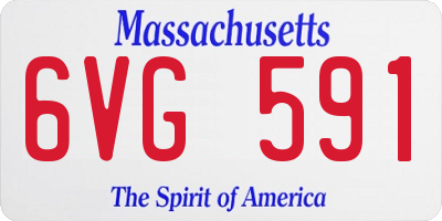 MA license plate 6VG591