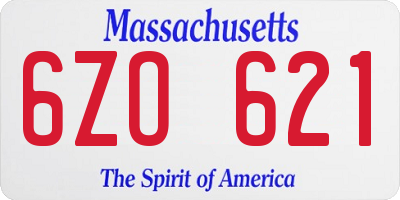 MA license plate 6ZO621