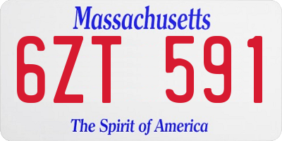MA license plate 6ZT591