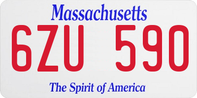 MA license plate 6ZU590