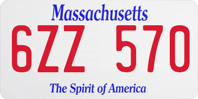 MA license plate 6ZZ570