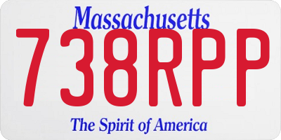 MA license plate 738RPP