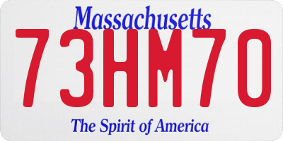 MA license plate 73HM70