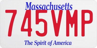 MA license plate 745VMP