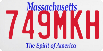 MA license plate 749MKH