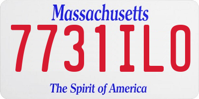 MA license plate 7731ILO