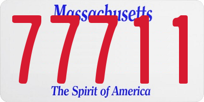 MA license plate 77711