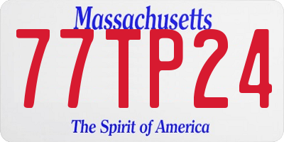 MA license plate 77TP24