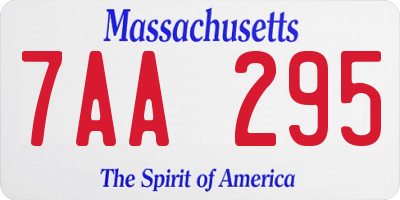 MA license plate 7AA295