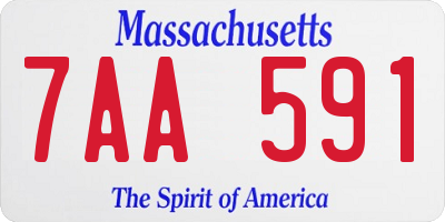 MA license plate 7AA591