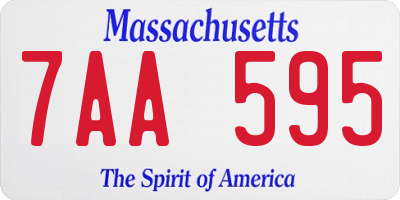 MA license plate 7AA595