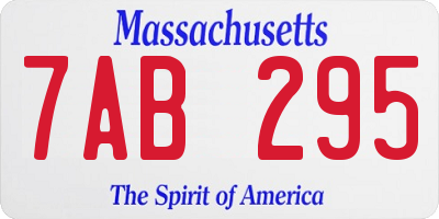 MA license plate 7AB295