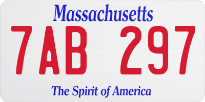 MA license plate 7AB297