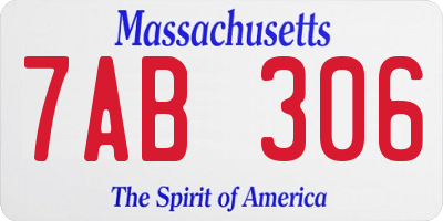 MA license plate 7AB306