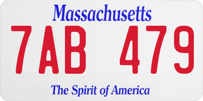 MA license plate 7AB479