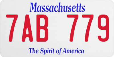 MA license plate 7AB779