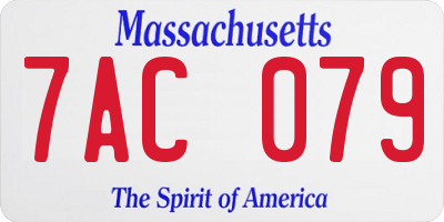 MA license plate 7AC079