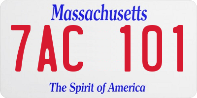 MA license plate 7AC101