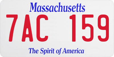 MA license plate 7AC159