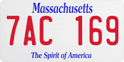MA license plate 7AC169