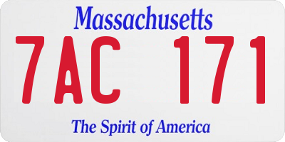 MA license plate 7AC171