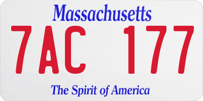 MA license plate 7AC177