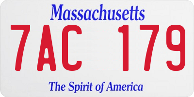 MA license plate 7AC179