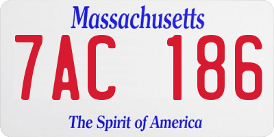 MA license plate 7AC186