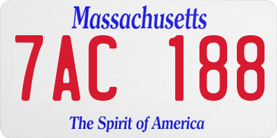 MA license plate 7AC188