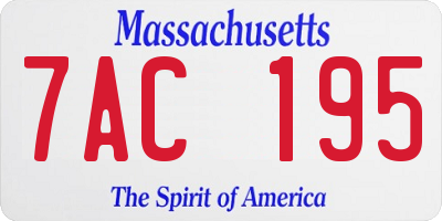 MA license plate 7AC195