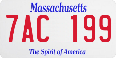 MA license plate 7AC199