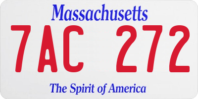 MA license plate 7AC272