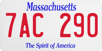 MA license plate 7AC290