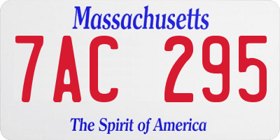 MA license plate 7AC295