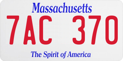 MA license plate 7AC370