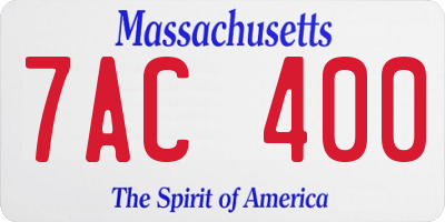 MA license plate 7AC400