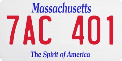 MA license plate 7AC401