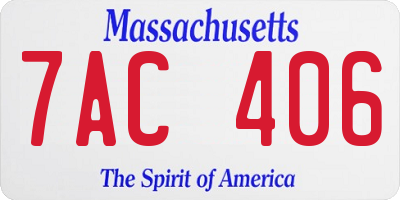 MA license plate 7AC406
