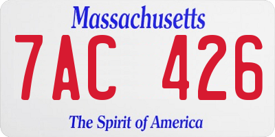 MA license plate 7AC426
