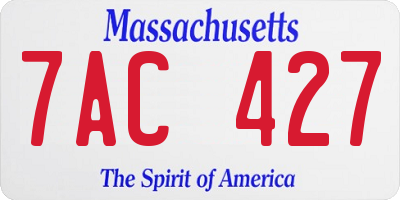 MA license plate 7AC427
