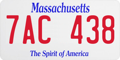 MA license plate 7AC438