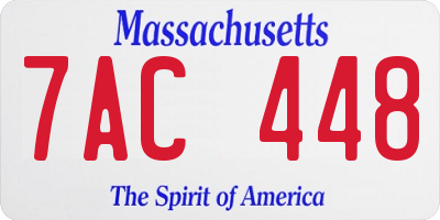 MA license plate 7AC448