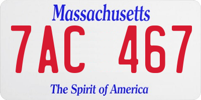 MA license plate 7AC467