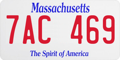 MA license plate 7AC469