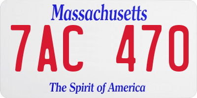 MA license plate 7AC470